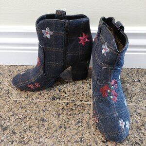 Indigo Road Floral Women's Ankle Booties Size 8 US